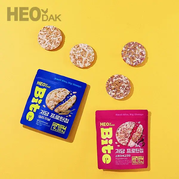 [허닭BITE] 저당 프로틴칩 50g 2종 (오리지날/스윗자색고구마)